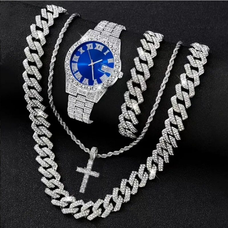 Icebox Jewelry Watches - طقم ساعة رجالية فاخرة مرصعة بالأحجار