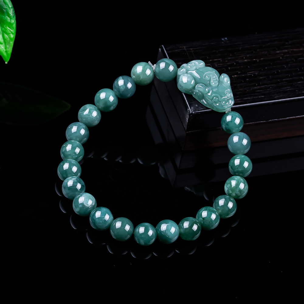 Jewelry & Watches Store - سوار بيكسيو من اليشم البورمي الطبيعي،