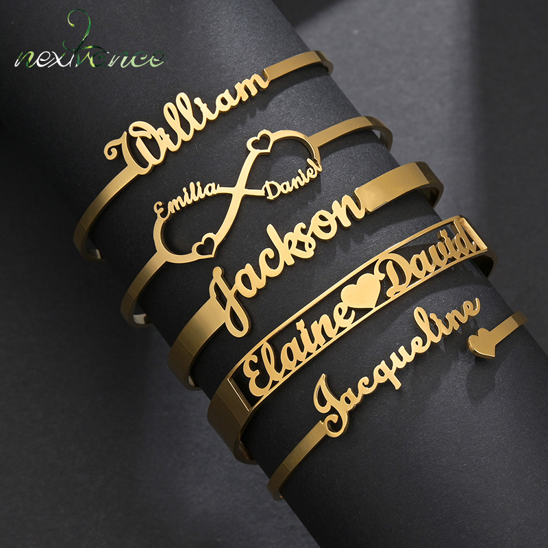 Rose Gold Bracelet - 20 أنماط الموضة مخصص اسم أساور