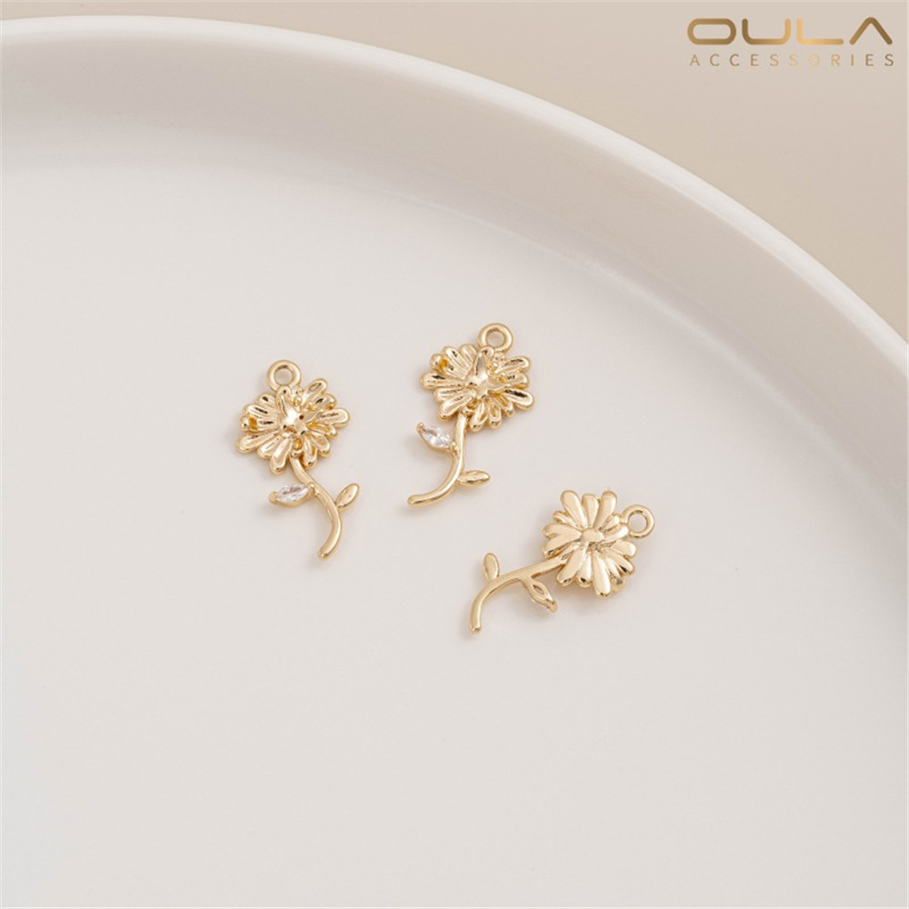 Rose Gold Bracelet - 1 قطعة 14K مطلية بالذهب والزركون