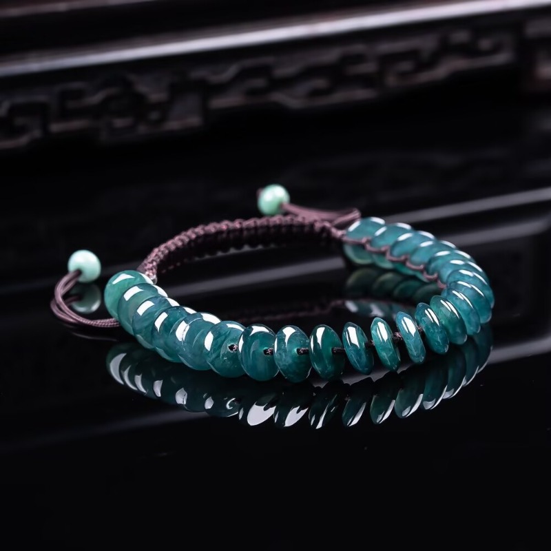 Jewelry & Watches Store - سوار من خرز الأباكس الطبيعي الأزرق