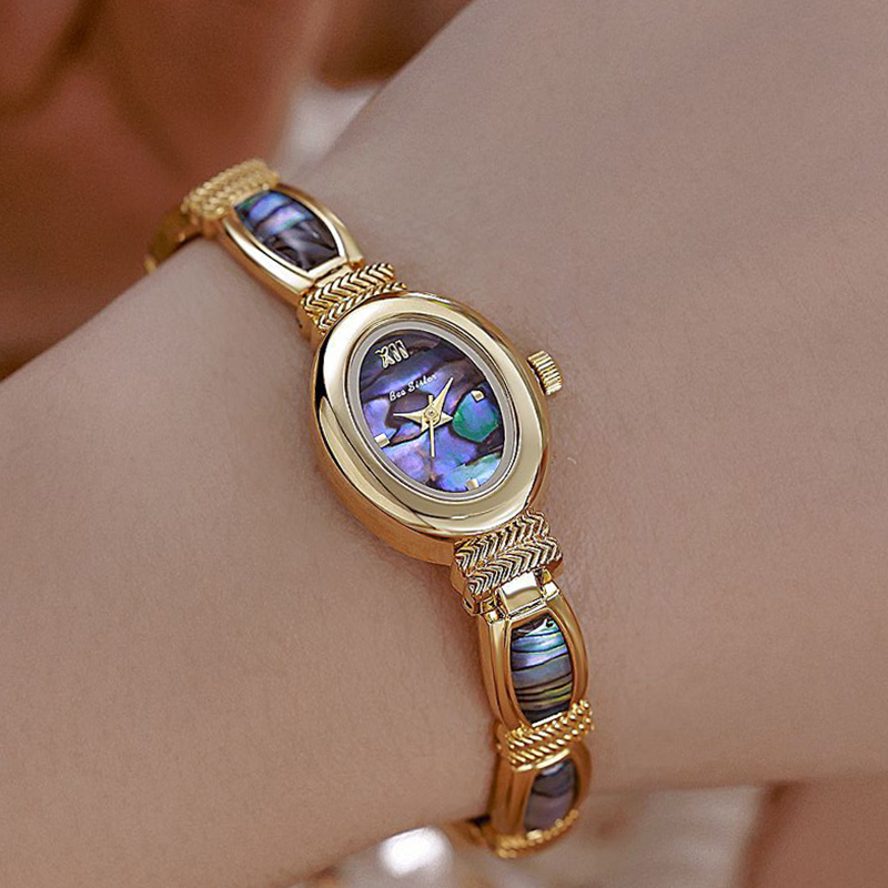 Jewelry Watches Gold - البيضاوي الهاتفي النساء ساعات يد العلامة