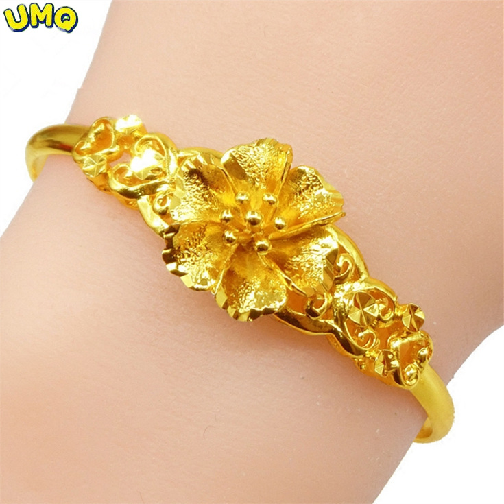 Rose Gold Bracelet - UMQ سوار ذهبي 999 لون ذهبي