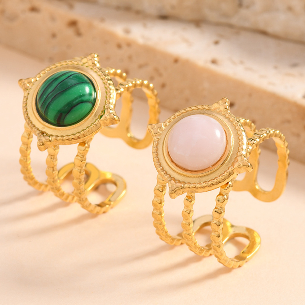 Turquoise Stone Ring - 2025 مجموعة جديدة فاخرة الحجر الطبيعي