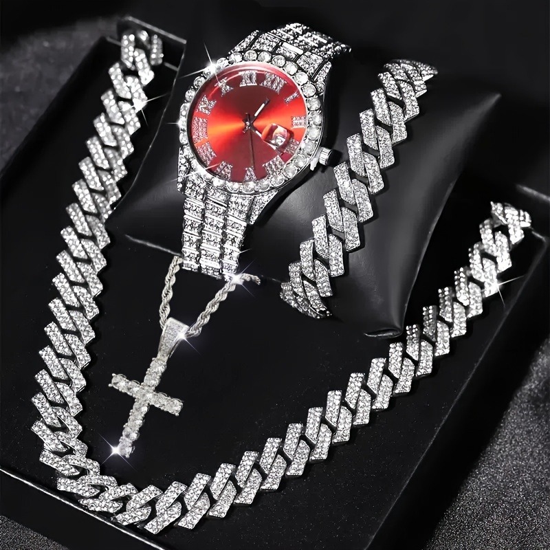 طقم ساعة رجالية فاخرة مرصعة با - مراجعة Icebox Jewelry Watches وسعره