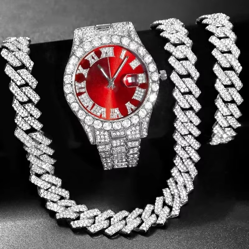 طقم ساعة رجالية فاخرة مرصعة با - مراجعة Icebox Jewelry Watches وسعره