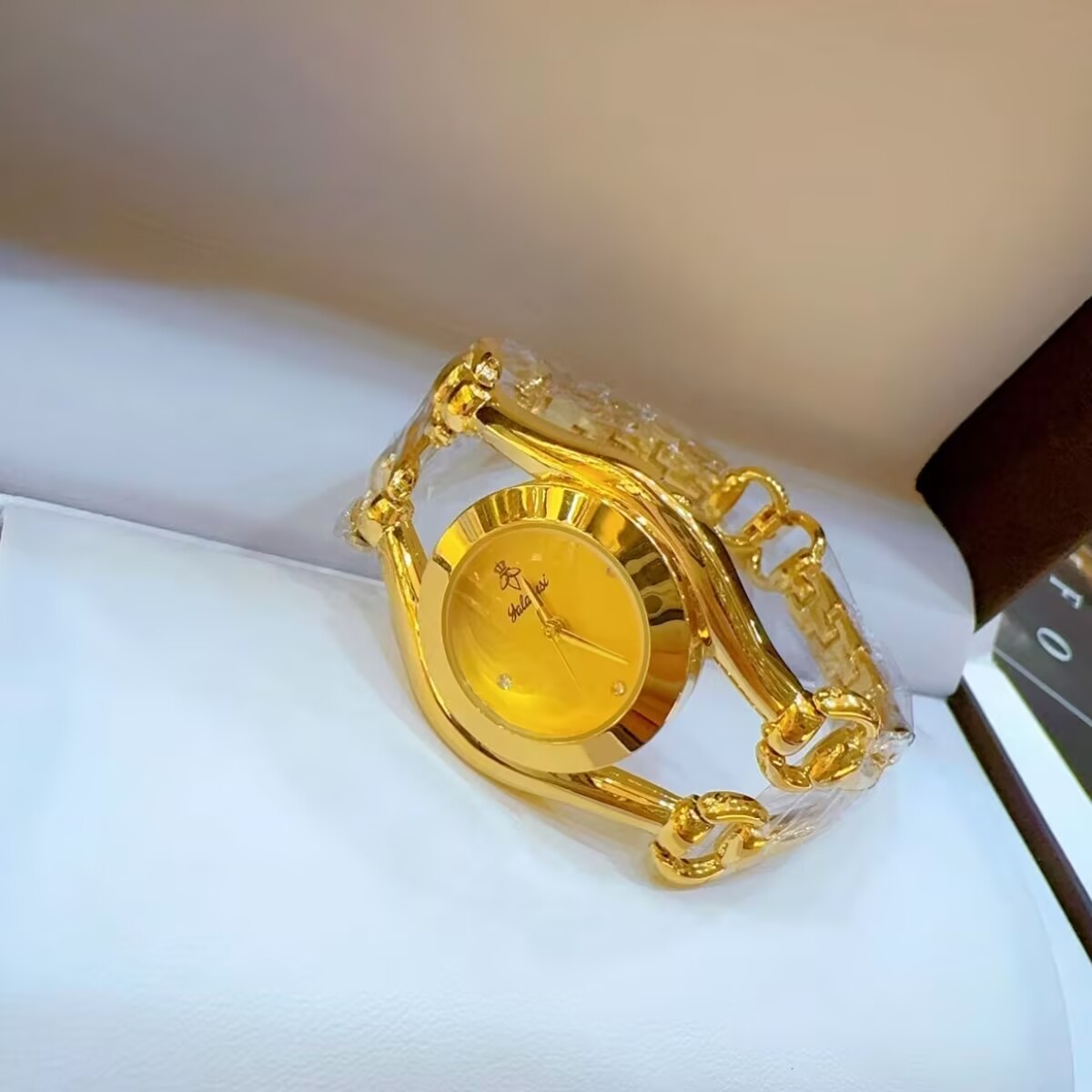 ساعة فرنسية جديدة مطلية بالذهب - مراجعة Jewelry Watches Gold وسعره