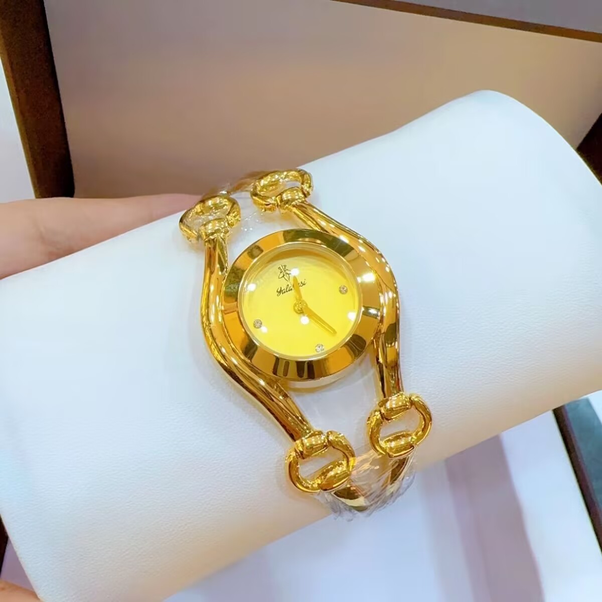 ساعة فرنسية جديدة مطلية بالذهب - مراجعة Jewelry Watches Gold وسعره