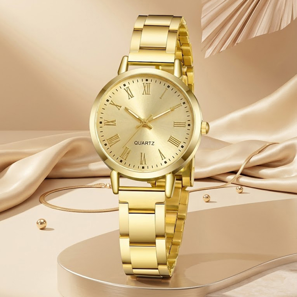 مجموعة من 5 قطع ساعات مجوهرات  - مراجعة Jewelry Watches Gold وسعره
