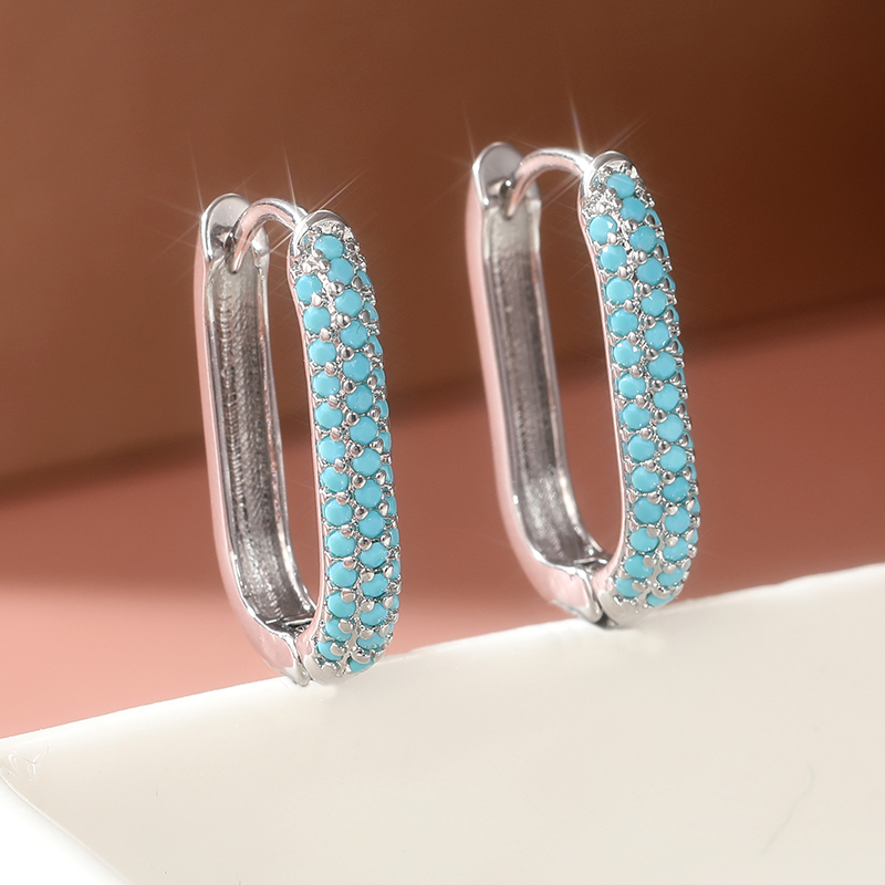 أقراط دائرية رائعة مرصعة بالفي - مراجعة Turquoise Stone Ring وسعره