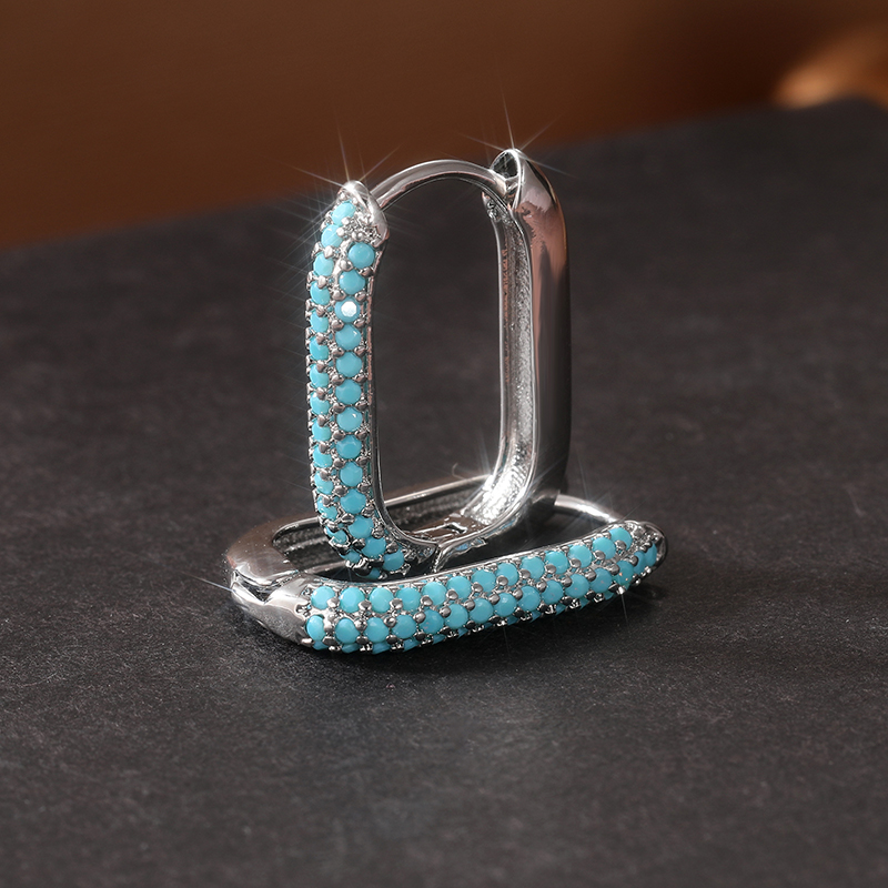 أقراط دائرية رائعة مرصعة بالفي - مراجعة Turquoise Stone Ring وسعره