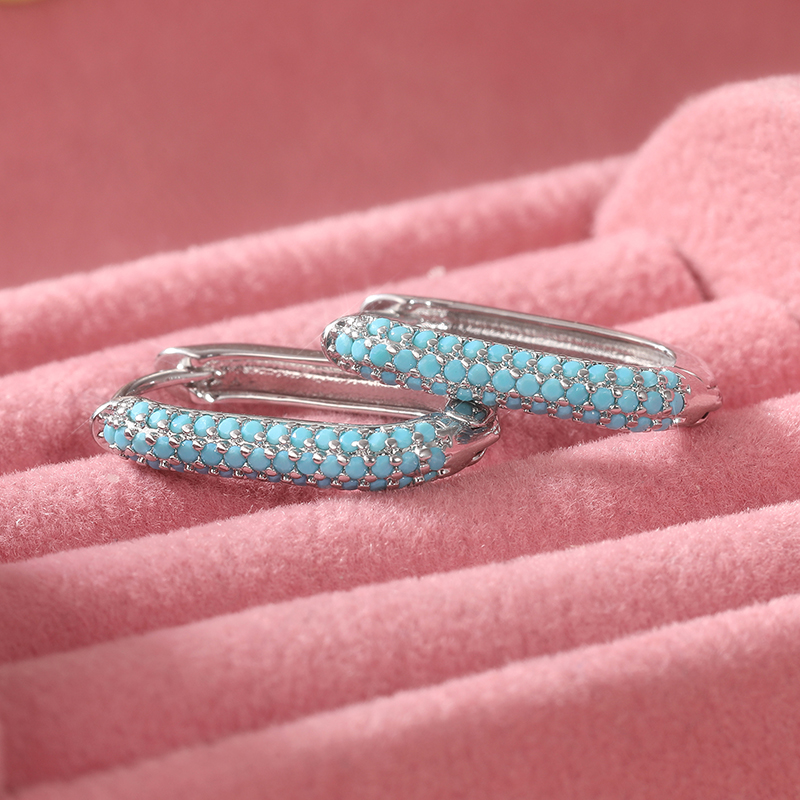 أقراط دائرية رائعة مرصعة بالفي - مراجعة Turquoise Stone Ring وسعره