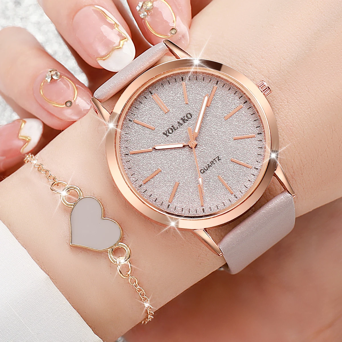 طقم ساعتين نسائيتين أنيقتين مع - مراجعة Jewelry Watches Women وسعره
