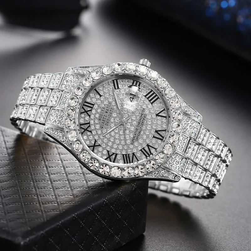 ساعة كوارتز فاخرة مطلية بالذهب - مراجعة Jewelry Watches For Men وسعره