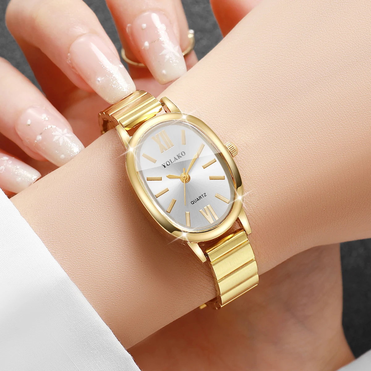 ساعة يد نسائية كوارتز بتصميم غ - مراجعة Jewelry Watches Gold وسعره