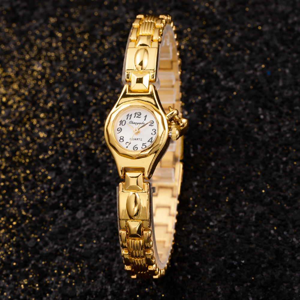 ساعة يد نسائية بسوار ذهبي وقرص - مراجعة Jewelry Watches Gold وسعره