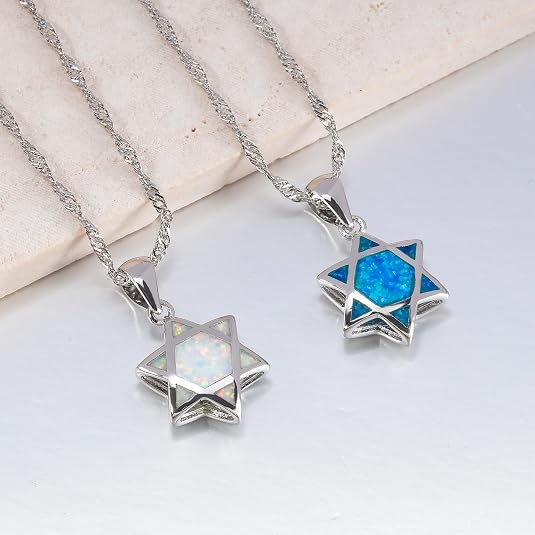 قلادة نجمة داود من حجر الأوبال - مراجعة Jewelry & Watches Store وسعره