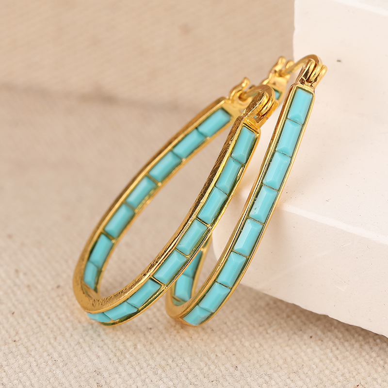 أقراط دائرية بسيطة عتيقة الطرا - مراجعة Turquoise Stone Ring وسعره