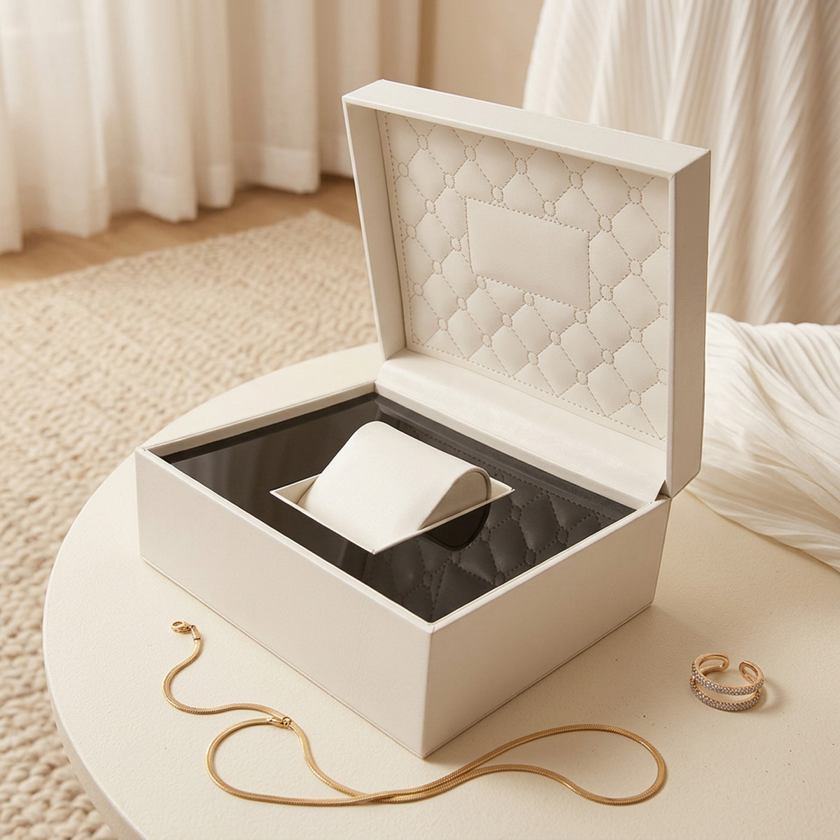 علبة ساعة جلدية جديدة بتصميم ع - مراجعة Jewelry And Watches Exhibition وسعره